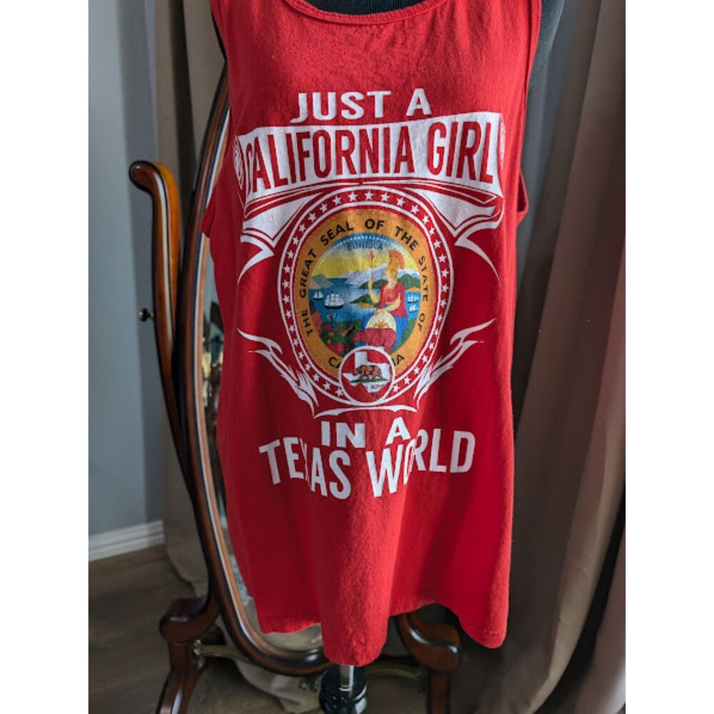 {3 for $15} Red Tank Top - California Girl